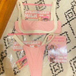 Strawberry milk mob bathing suit!!